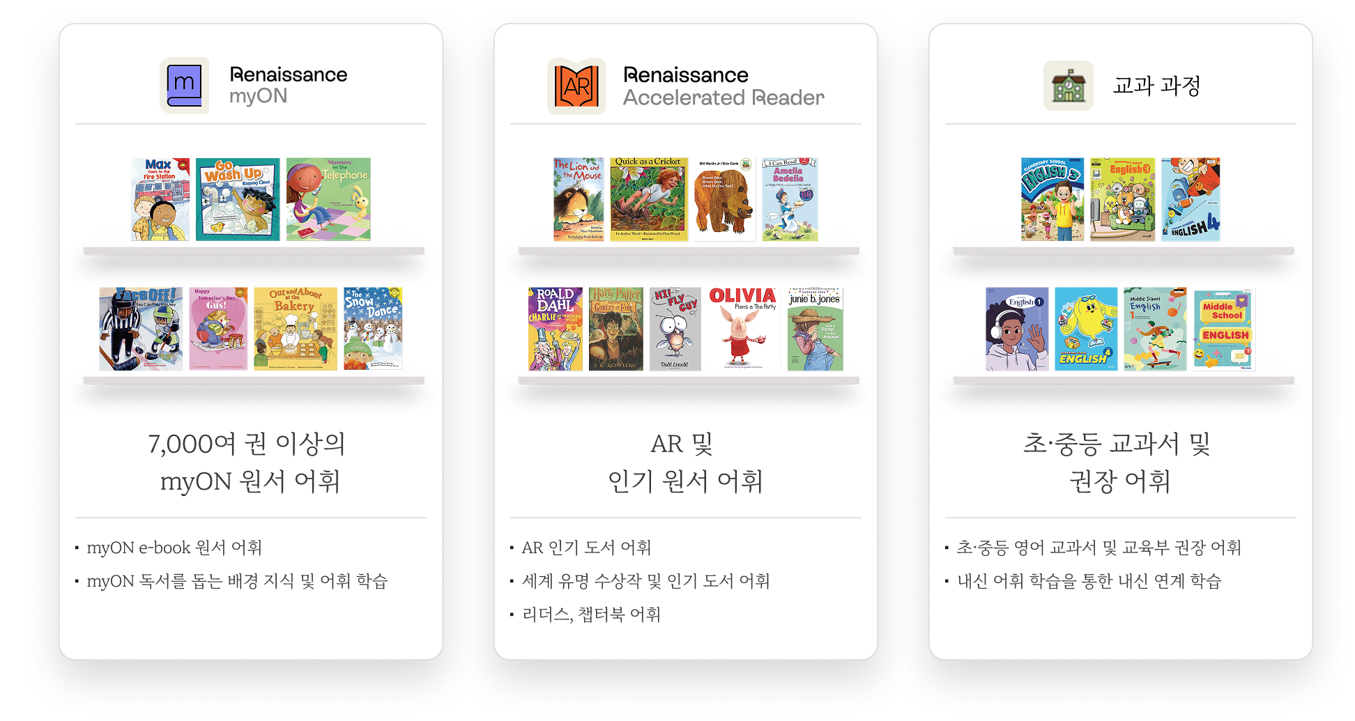 17,000여 권의 영어 원서 기반 어휘 데이터 제공